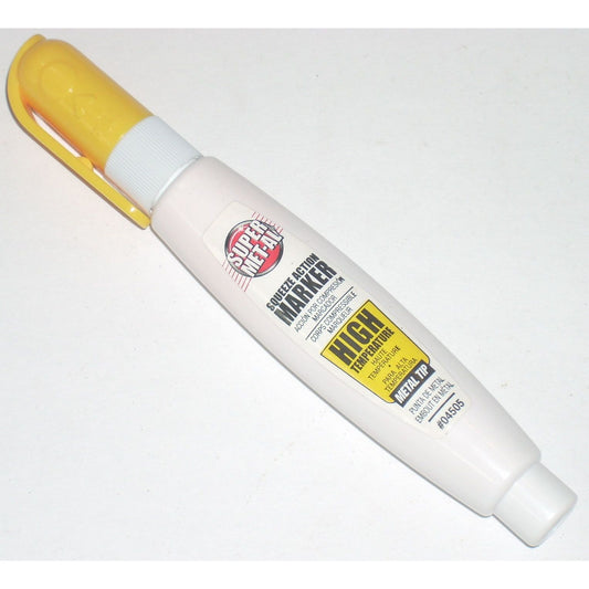 Super Met-al 04505 Yellow Squeeze Action Marker High Temperature Metal Tip