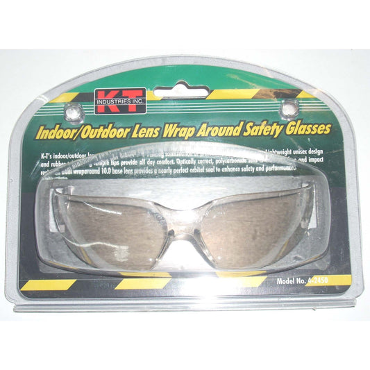 KT Industries 4-2450 Indoor Outdoor Lens Wrap Around Safety Glasses