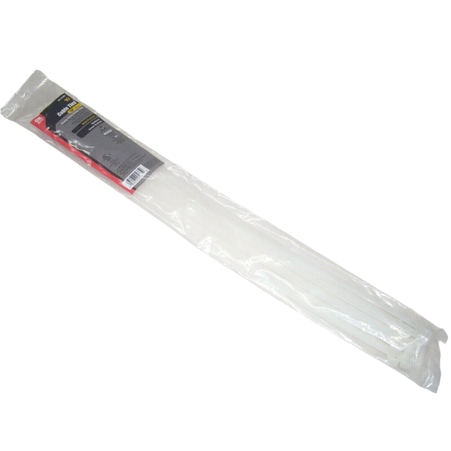 Gardner Bender 45-518N White Zip Tie Cable Ties 18" Long 180 lb 10 pk