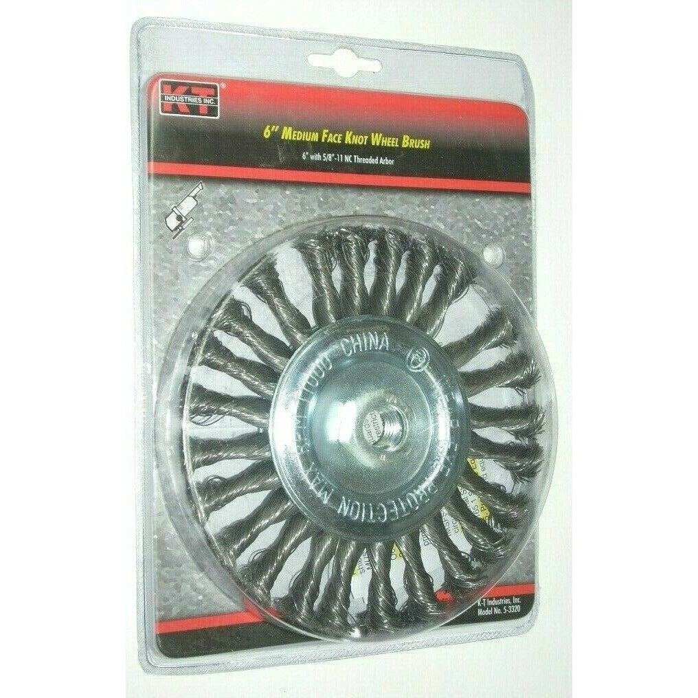 KT Industries 5-3320 Steel Knot Wire Wheel Brush 6 x 5/8-11