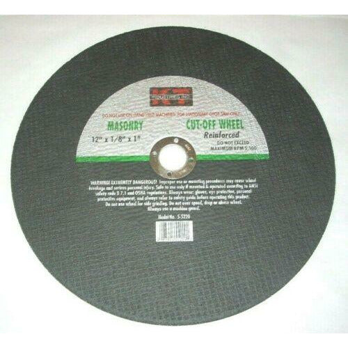 KT Industries 5-5220 12 x 1/8 x 1 Masonry Chopsaw Cut-Off Wheels 10pk