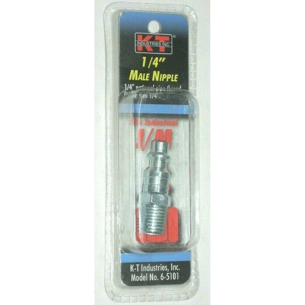KT Industries 6-5101 Air Fitting 1/4" Male NPT w 1/4" Milton Nipple