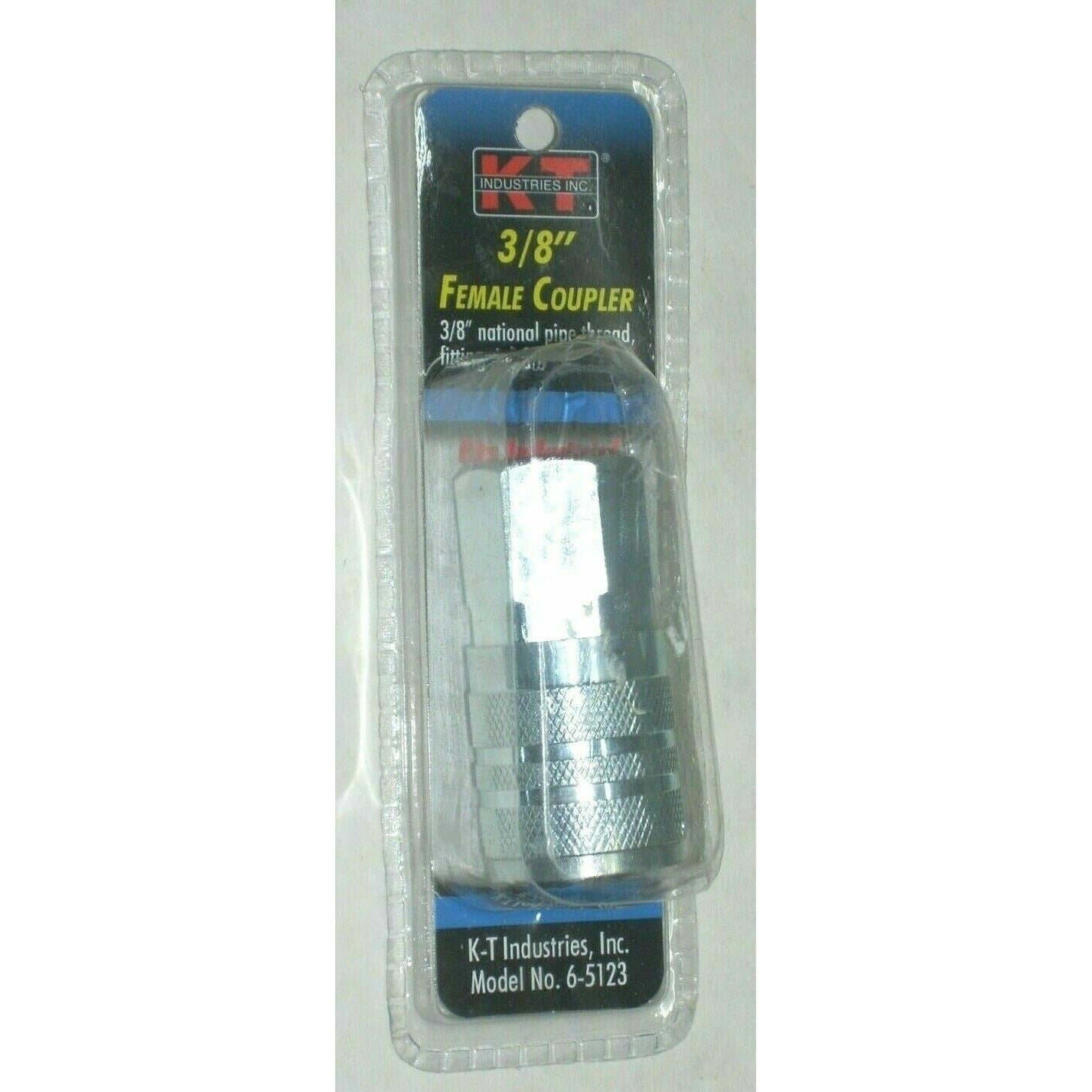 KT Industries 6-5123 3/8" Female Coupler 3/8 FNPT to 3/8" Air Fitting for Milton