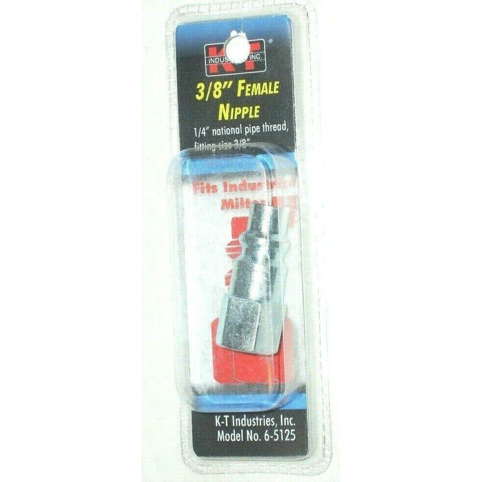 KT Industries 6-5125 Fits Milton 3/8" Air Nipple to 1/4" NPT Female Air Fitting