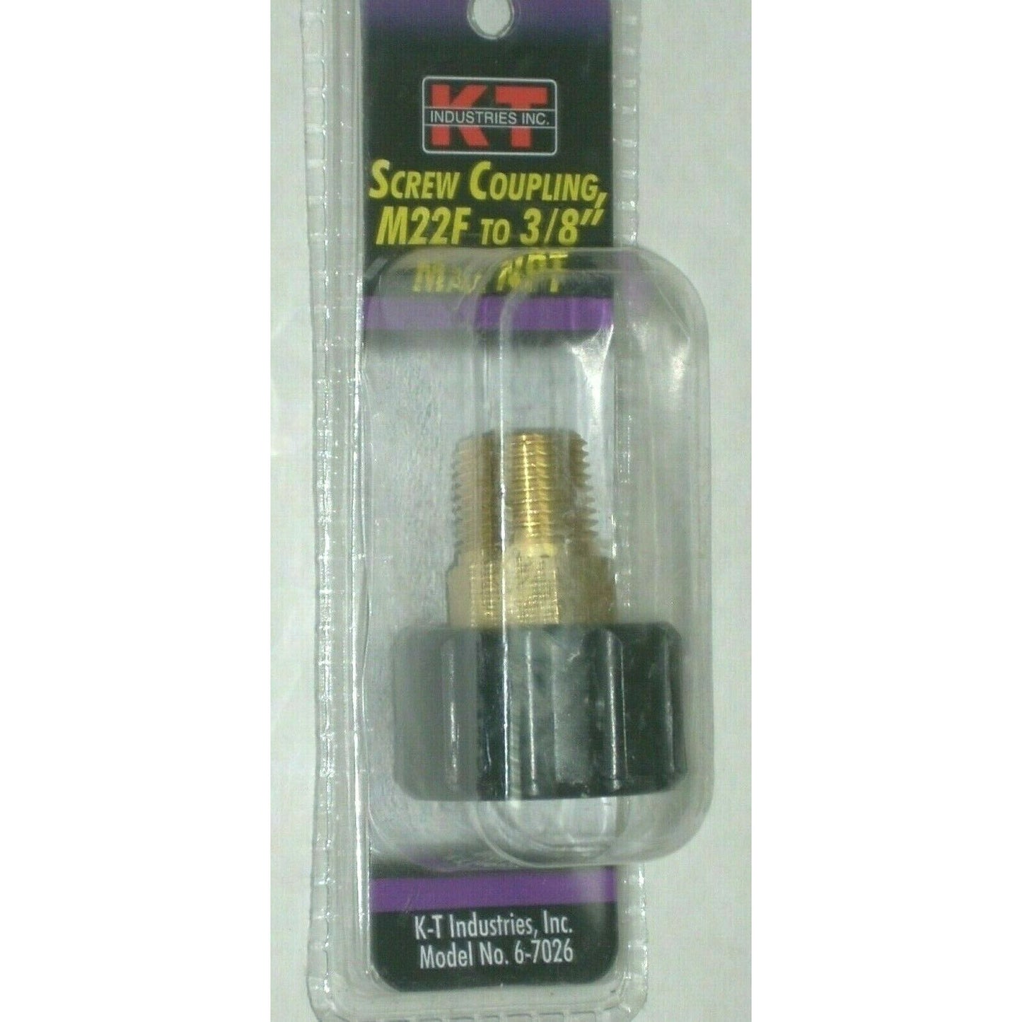 KT Industries 6-7026 Screw Coupling M22F x 3/8" Male NPT for Pressure Washer
