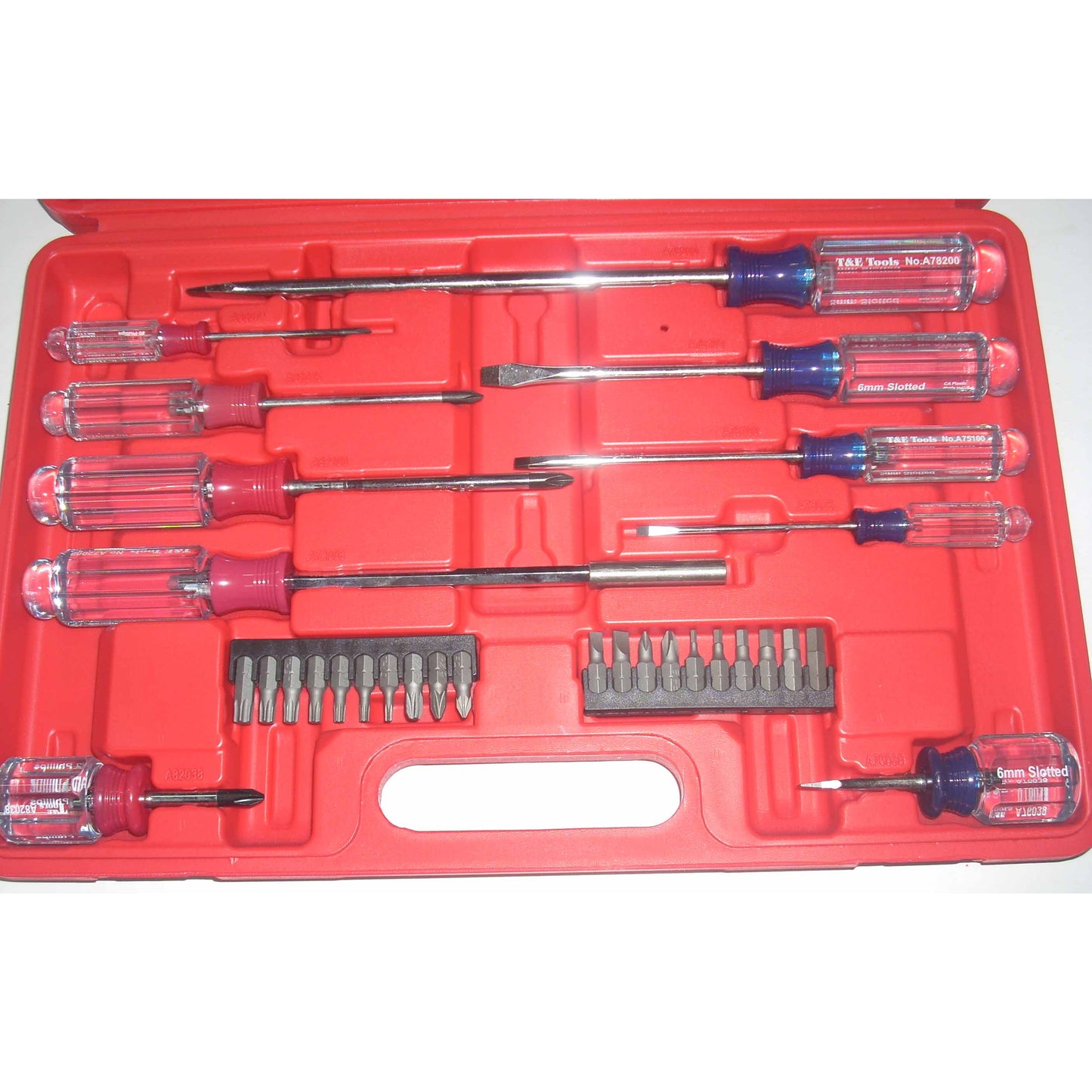 T&E Tools A78030 Acetate Coated Screwdriver & Bit Set 30 pc