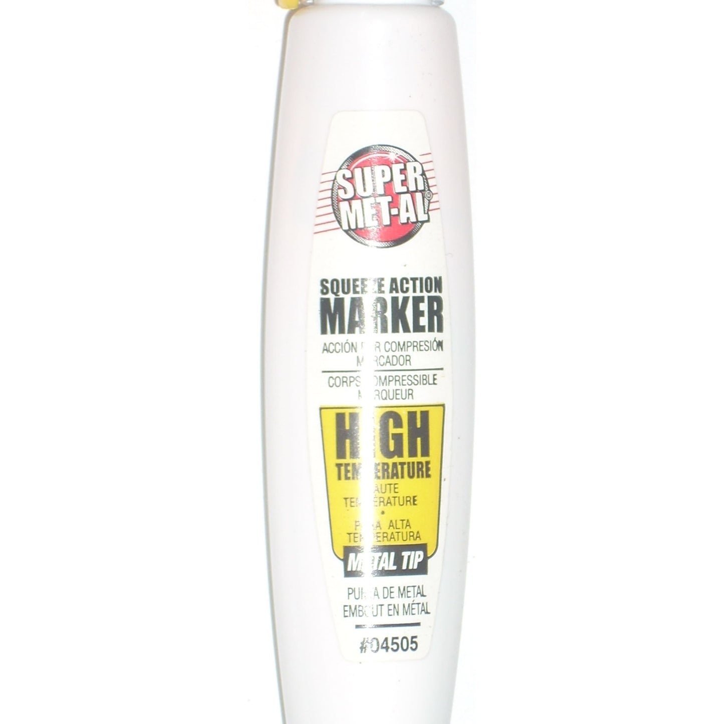 Super Met-al 04505 Yellow Squeeze Action Marker High Temperature Metal Tip