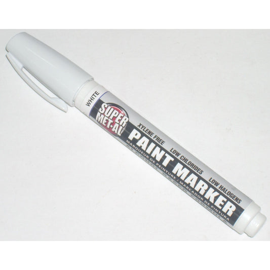 Super Met-al 08706 White Paint Marker Alcohol Based USA Made