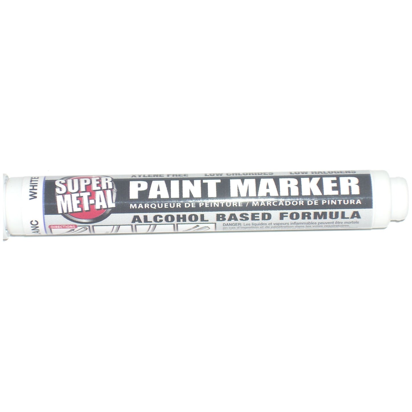 Super Met-al 08706 White Paint Marker Alcohol Based USA Made