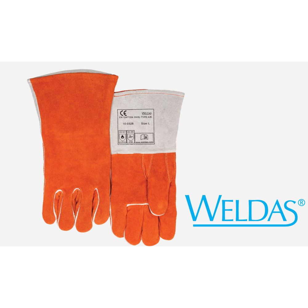 Weldas Welding Gloves: 10-0328L Shoulder Leather Large