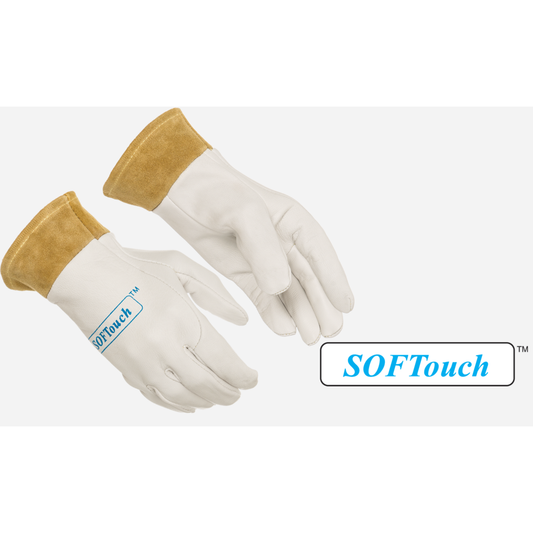 Weldas 10-1008L SOFTtouch TIG Welding Gloves Top Grain Goatskin 2" Cuff Large
