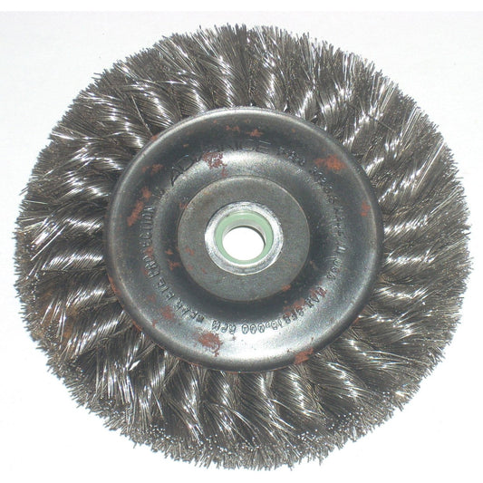 Advance 3 7/8 x 3/8 - 1/2 Stainless Steel Knot Wire Brush