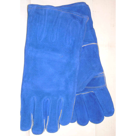 Blue Premium Leather Welding Gloves