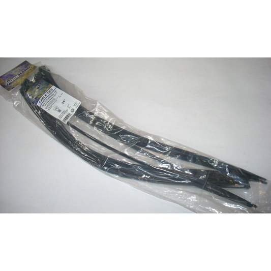 Rock Hard CTB24-175Q Black Cable Ties 24 in Long 175 lb Capacity USA Made 25pk