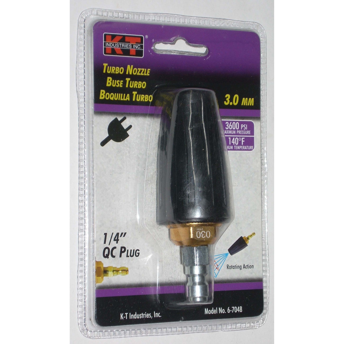 KT Industries 6-7048 Turbo Nozzle w 1/4" QC Plug