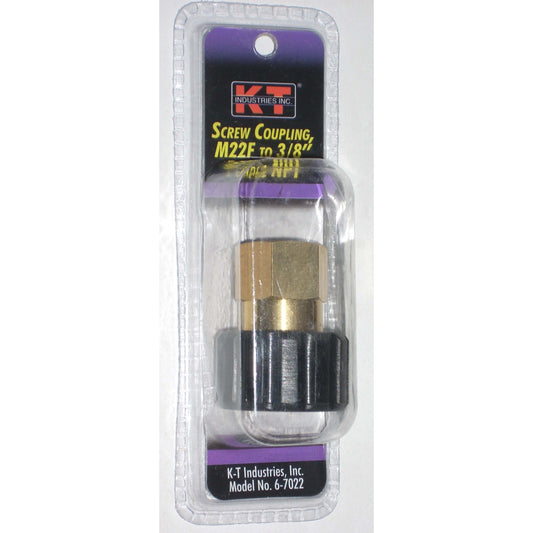 KT Industries 6-7022 Screw Coupling M22 Female x 3/8 Female NPT