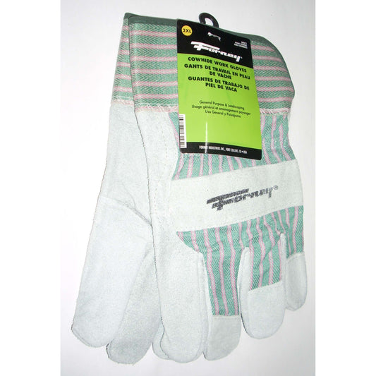 Forney Leather Palm Canvas Back Work Gloves 2XL