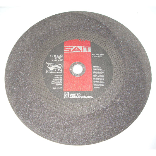 SAIT 16 x 5/32 x 1 Stationary Cut Off Wheel for Metal 3pk