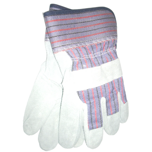 Leather Palm Work Gloves Canvas Back Large Dozen