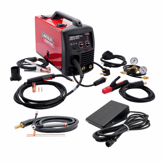 Lincoln K5387-5 Multi-Process 180i Mig Tig Stick Welder Dual Voltage w Tig Package