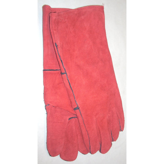 Red Split Shoulder Leather Welding Gloves 14" Size Large
