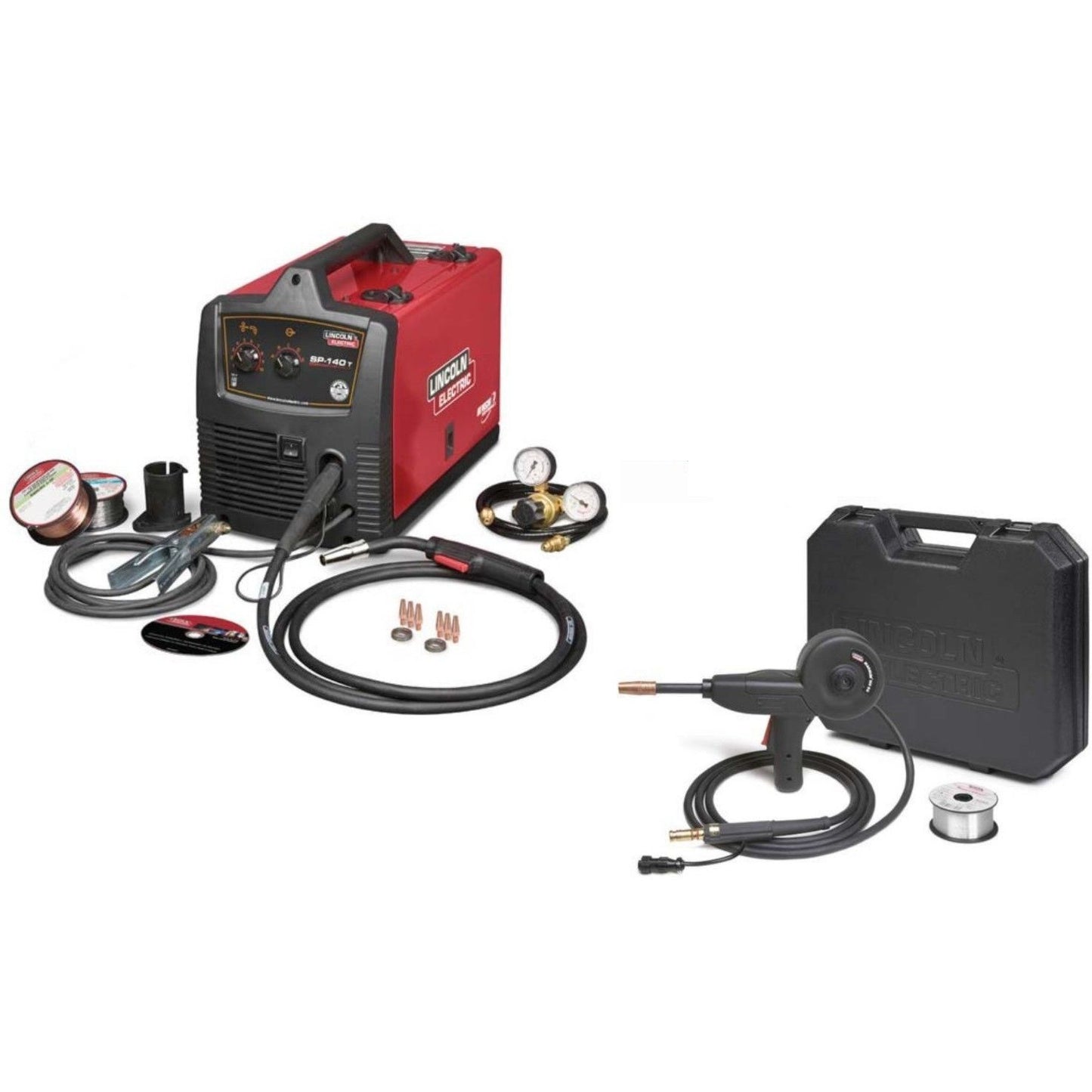 Lincoln Electric SP-140T MIG Welder Reconditioned w Magnum 100SG Spool Gun