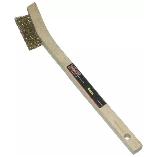 KT Industries 5-2206 Brass Wire Brush Wood Handle Toothbrush