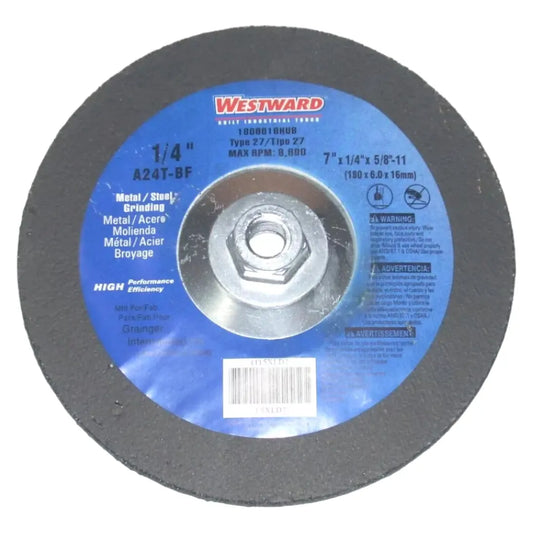 Westward 7 x 1/4 x 5/8-11 Grinding Wheels for Metal 15pk