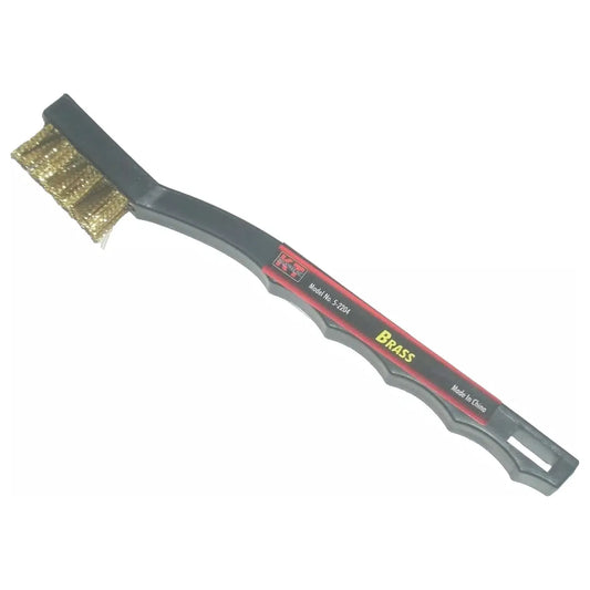 KT Industries 5-2204 Brass Wire Brush Plastic Handle Toothbrush