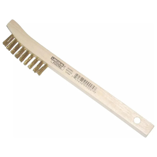 Lincoln KH583 Brass Wire Brush Wood Handle Knuckle Brush 9 Row 8 3/4 in Long