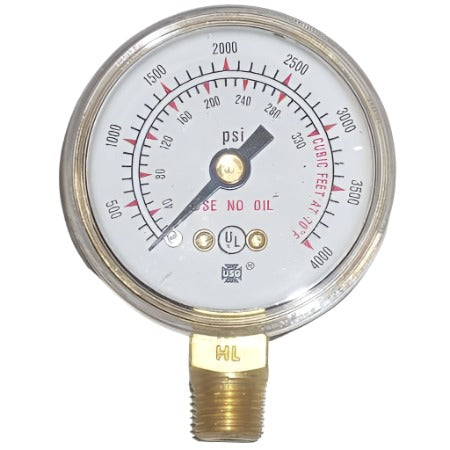 1 1/2 x 4000 Oxygen Gauge - ATL Welding Supply