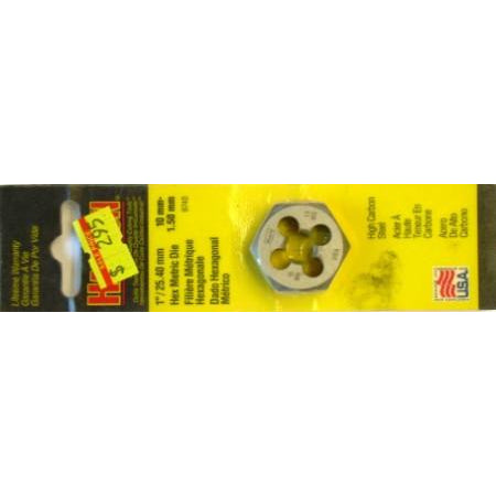 Hanson 1" / 25.40mm Hex Die 10mm-1.50mm - ATL Welding Supply