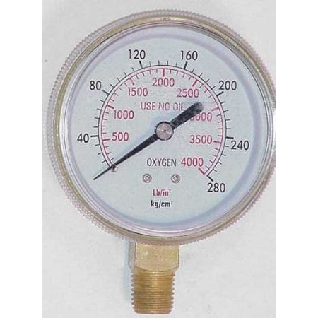 2 1/2 inch Oxygen High Pressure Gauge - ATL Welding Supply