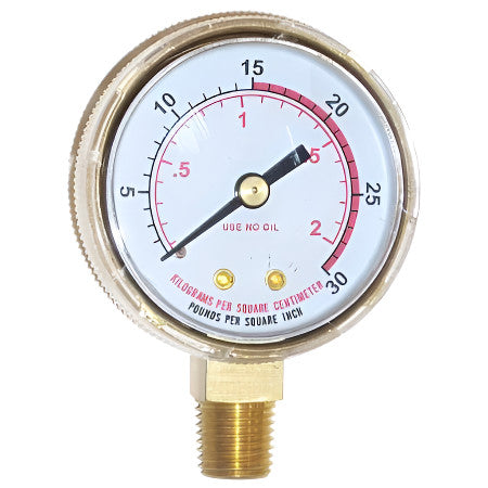 2 inch Fuel Low Pressure Gauge - ATL Welding Supply