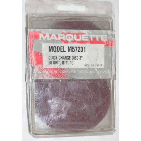 3" Discs 60 Grit Metal Button 10/pk - ATL Welding Supply