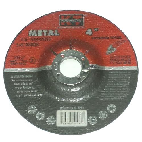 KT Industries 5-4241 Metal Grinding Wheels 4 x 1/8 x 5/8 - 10pk