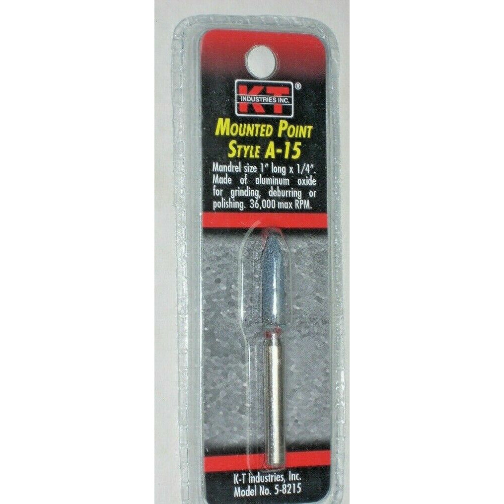 KT Industries 5-8215 Mounted Point Grinding Stone 1/4 x 1 1/4 x 1/4