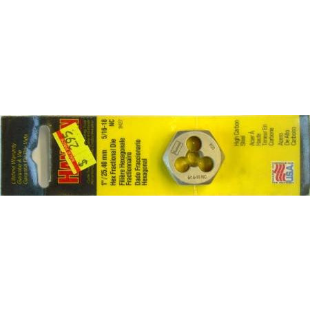 Hanson 1" / 25.40mm Hex Die 5/16-18 NC - ATL Welding Supply