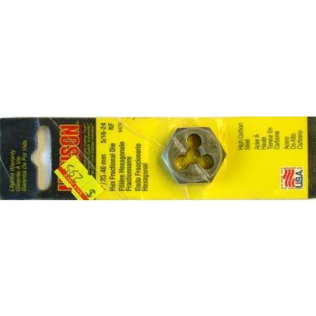 Hanson 1" / 25.40mm Hex Die 5/16-24 NF - ATL Welding Supply