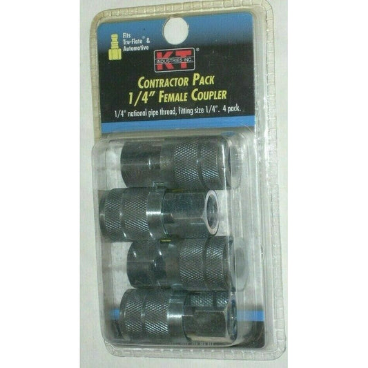 KT Industries 6-5030 Fits Tru-Flate 1/4" Female Couplers Air Fitting 4 Pack