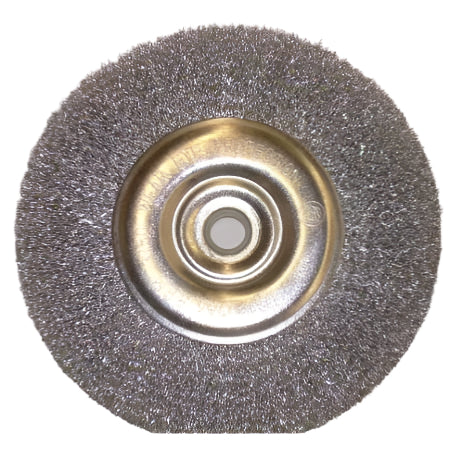 6 x 5/8-1/2 Crimped Wire Bench Brush Wheel - ATL Welding Supply