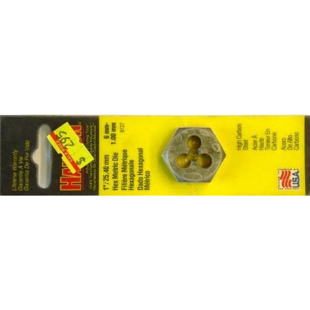 Hanson 1" / 25.40mm Hex Die 6mm-1.00mm - ATL Welding Supply