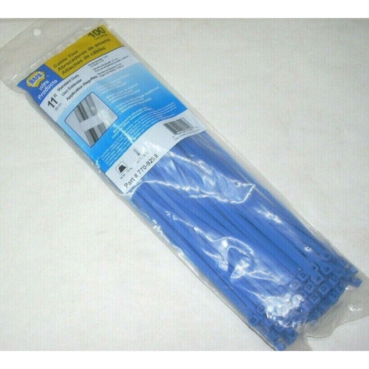 Napa 770-9299 Standard Duty Blue Cable Ties 0.19 x 11" Long Nylon 6/6 100pk