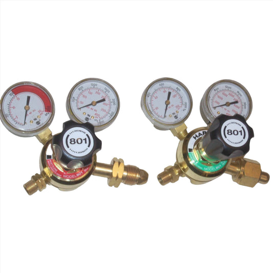 Harris 801 Oxygen Acetylene or LP Cutting Welding Regulator Set CGA 510 - ATL Welding Supply