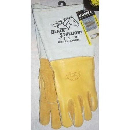 Black Stallion 850M Elkskin Welding Gloves Size Medium - ATL Welding Supply