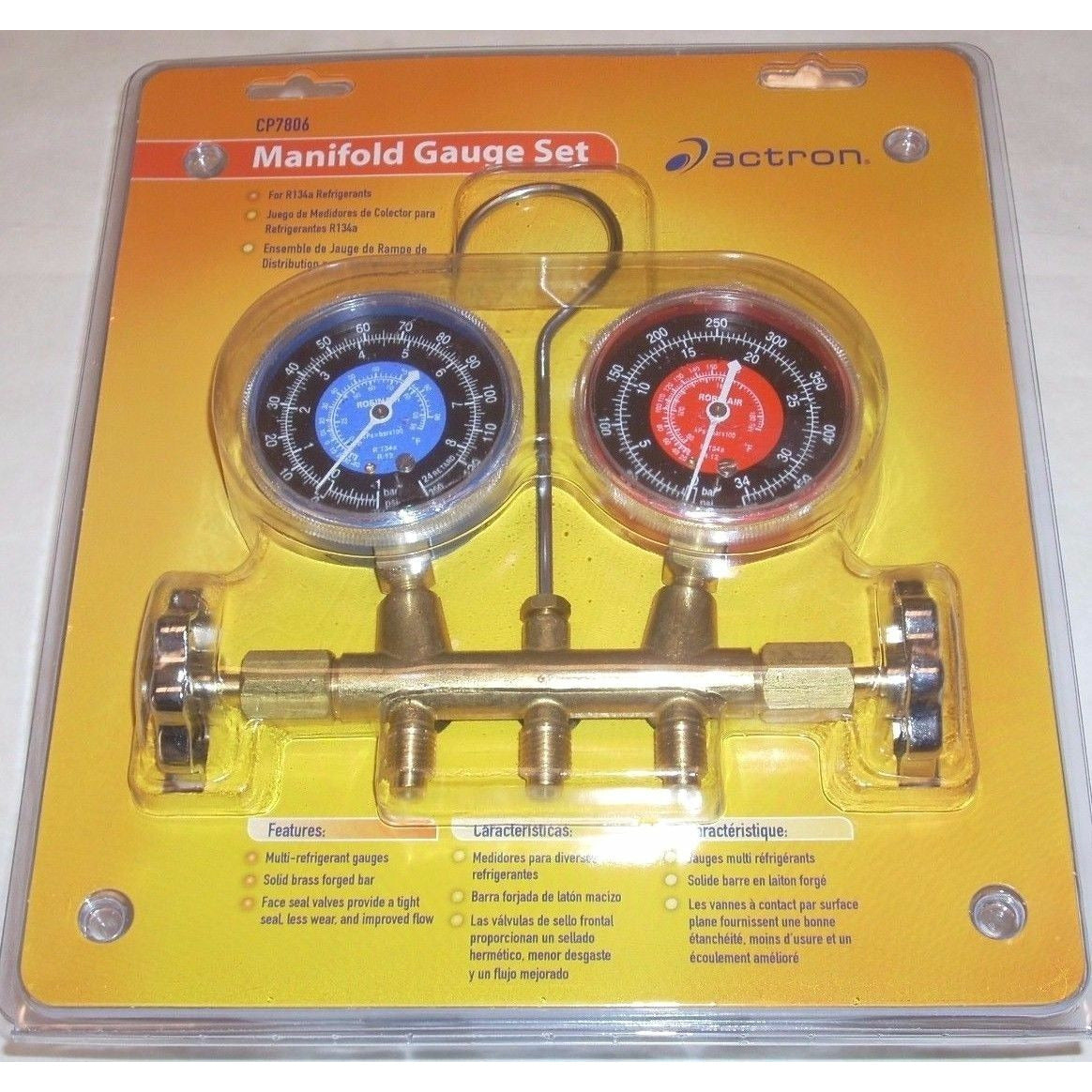Actron CP7806 Air Conditioning Manifold Gauge Set for R134A Refrigerants