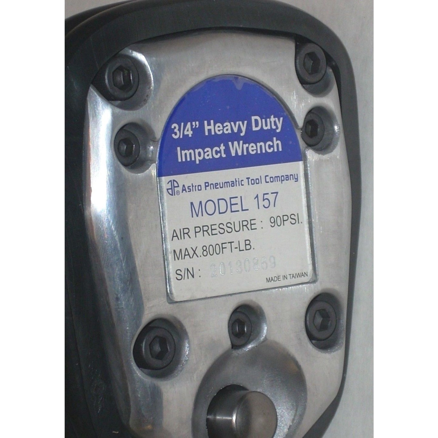 Astro Pneumatic 157 3/4" Heavy Duty Air Impact Wrench w 2" Anvil 800 lb Torque