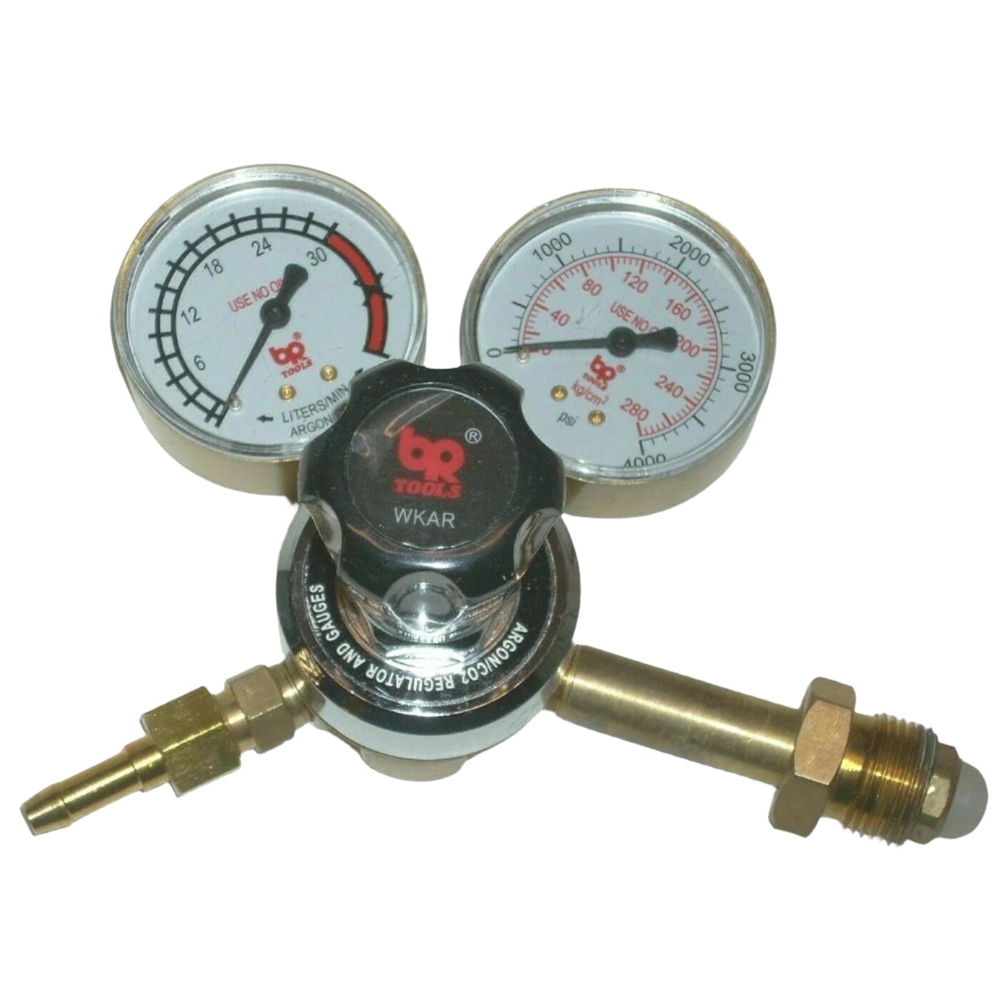 BR Tool WKAR Argon Regulator for Mig Welding Inert Gases Solid Brass CGA 580 - ATL Welding Supply