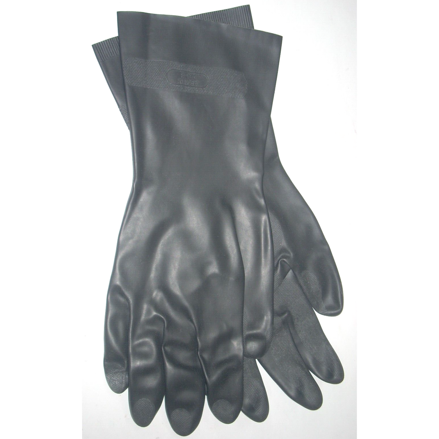 Granet 2003 Black Synthetic Latex Gloves Flock Lined Size 7 1/2-8 Reusable