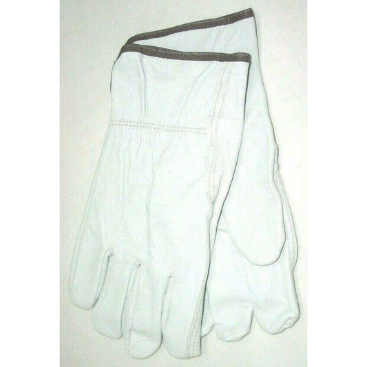 Goatskin Leather Grey Driving Gloves Size Large
